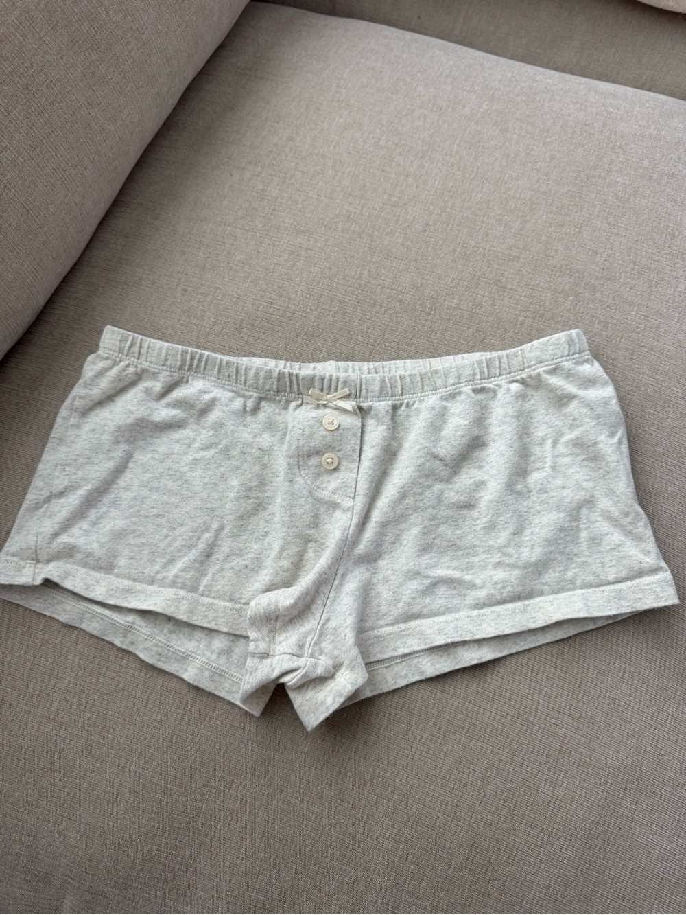 Brandy Melville heather grey cotton pajama shorts